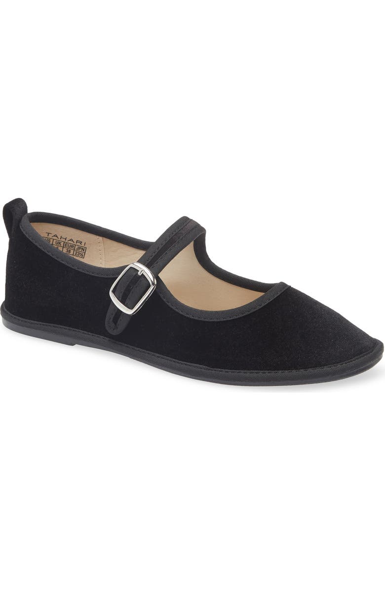 Tahari Velvet Mary Jane Flat, Main, color,
