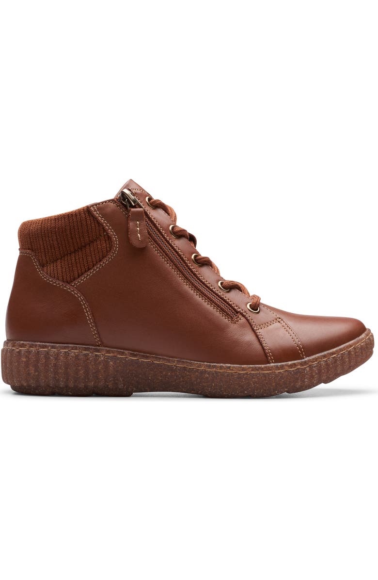 Clarks<sup>®</sup> Caroline Park Side Zip Boot, Alternate, color, Tan Combi