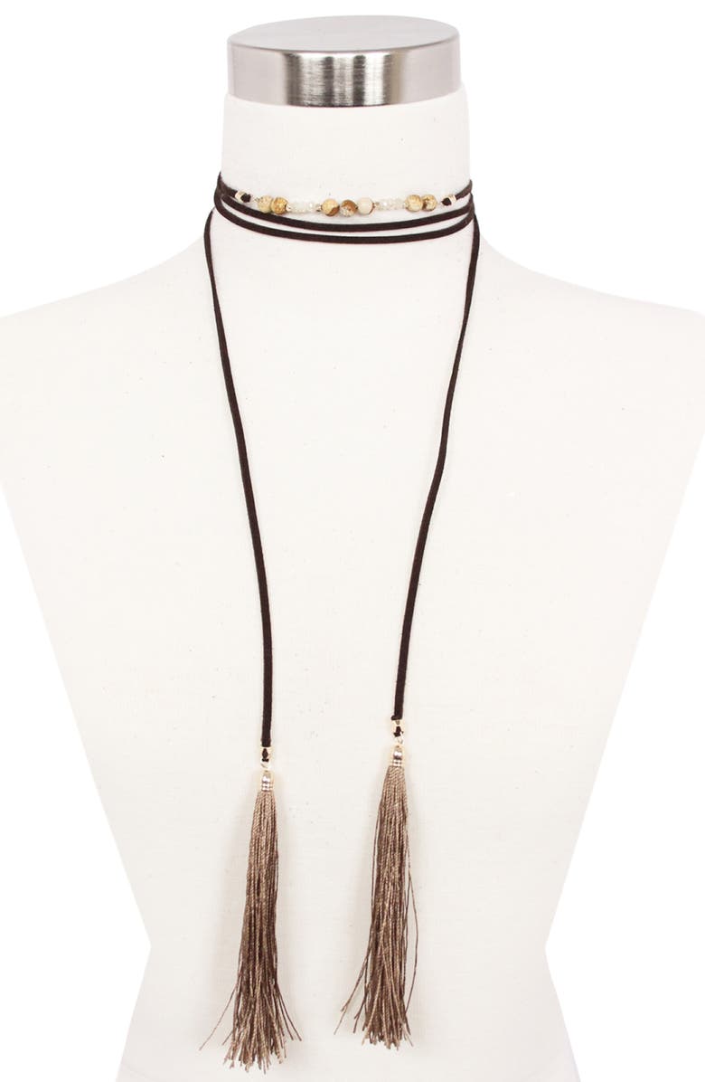 OLIVIA WELLES Jocelyn Wrap Choker Necklace, Main, color,