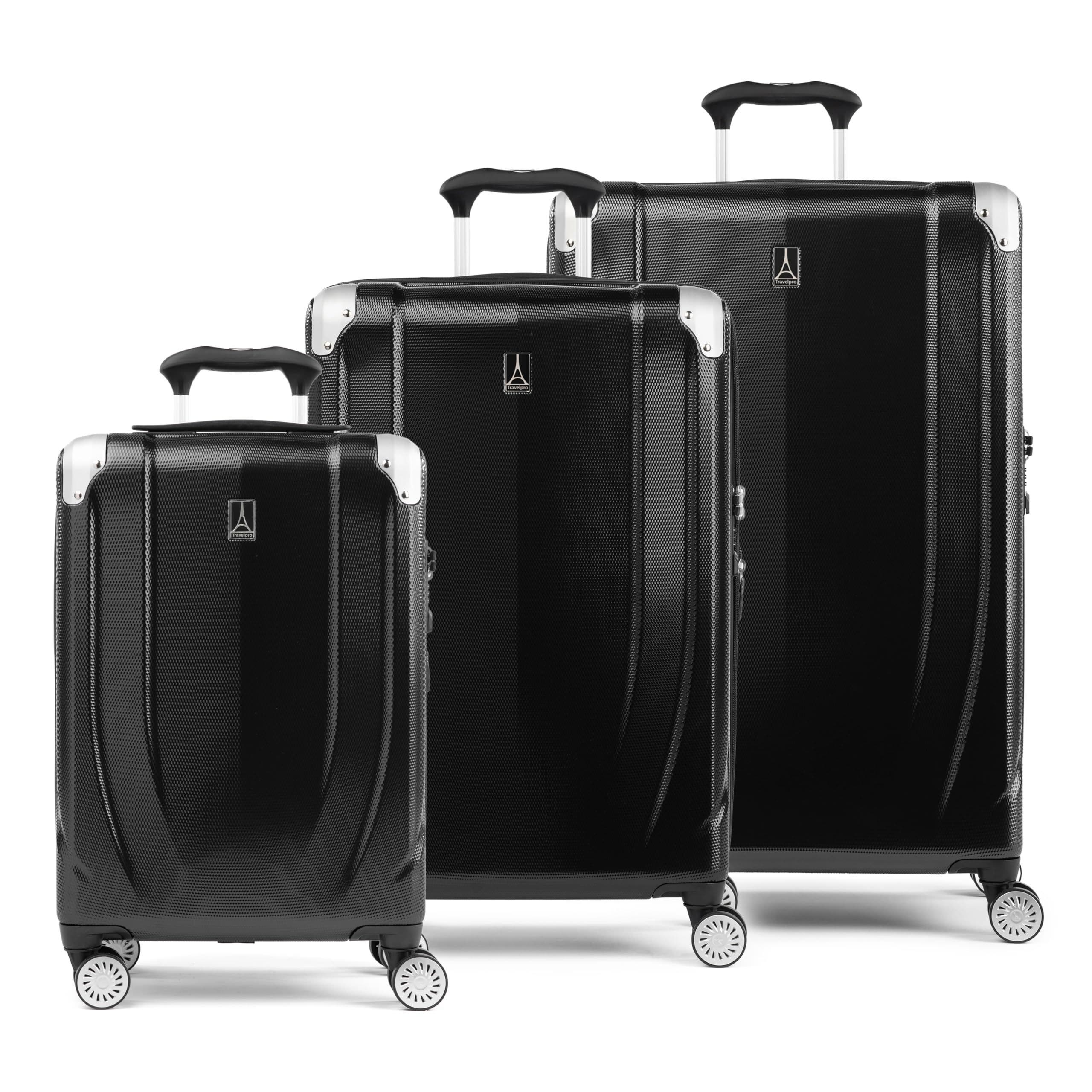 TRAVELPRO Pathways 3 Hardside Expandable 3 Piece (21"/25"/28") Spinner Luggage Set, Main, color, Black Knight