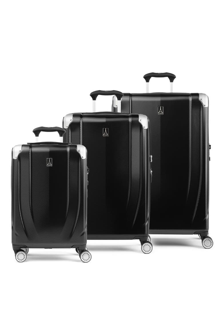 Pathways 3 Hardside Expandable (21"/25"/28") 3 Piece Spinner Luggage Set, Main, color, Black Knight