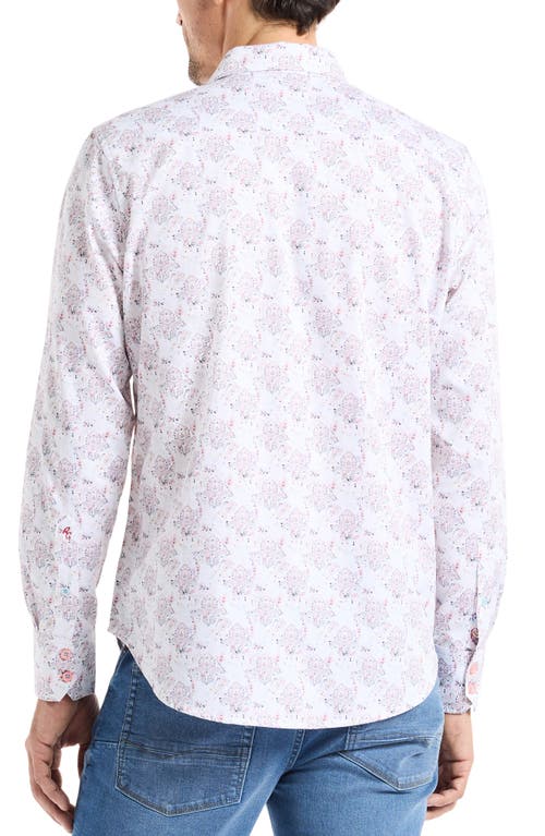 Robert Graham Lurken Cotton Button-up Shirt In Purple
