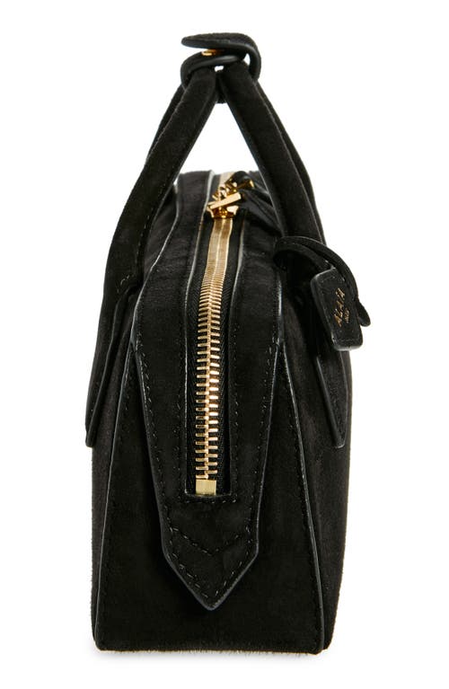Alaïa Le Teckel Suede East/west Clutch In Noir