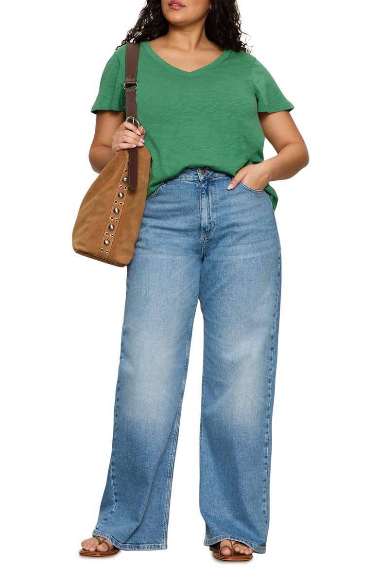 V-Neck T-Shirt, Alternate, color, GREEN JUICE