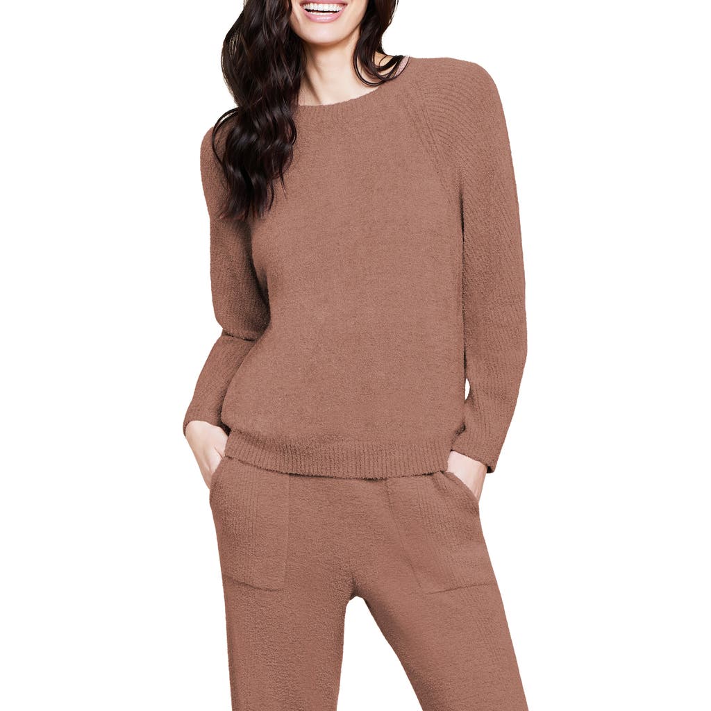 Barefoot Dreams ® Cozychic™ Lite® Rib Trim Pullover In Brown