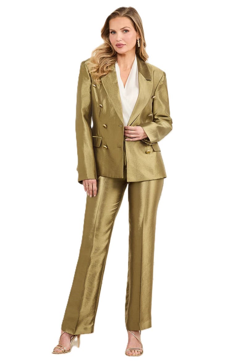 Milla Metallic Straight Leg Pants, Alternate, color, GOLD
