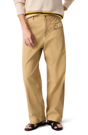 Rag & Bone Renata Straight Leg Pants In Sand
