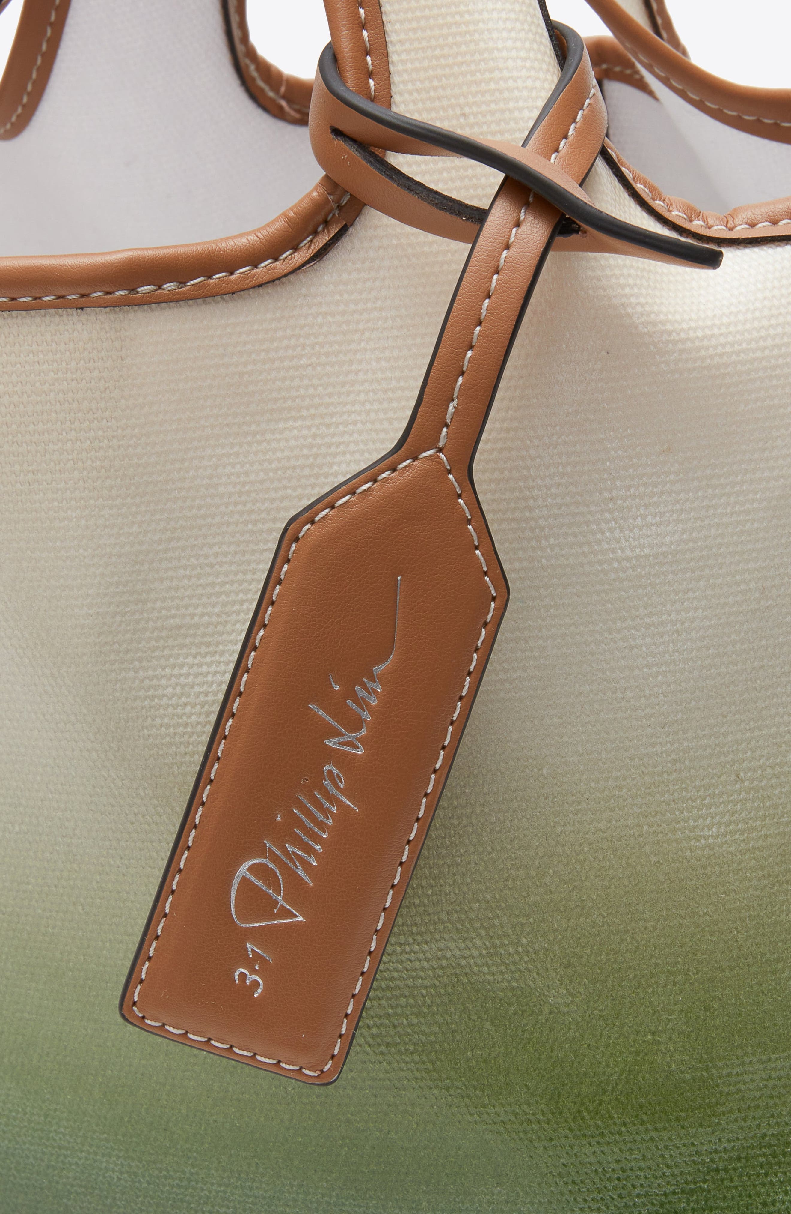Ombre Coated Canvas Mini Market Tote, Alternate, color, Flame-Cactus Multi