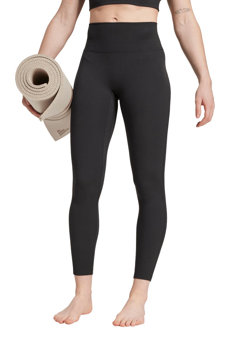 All Me Rib High Waist 7/8 Leggings, Main, color, BLACK