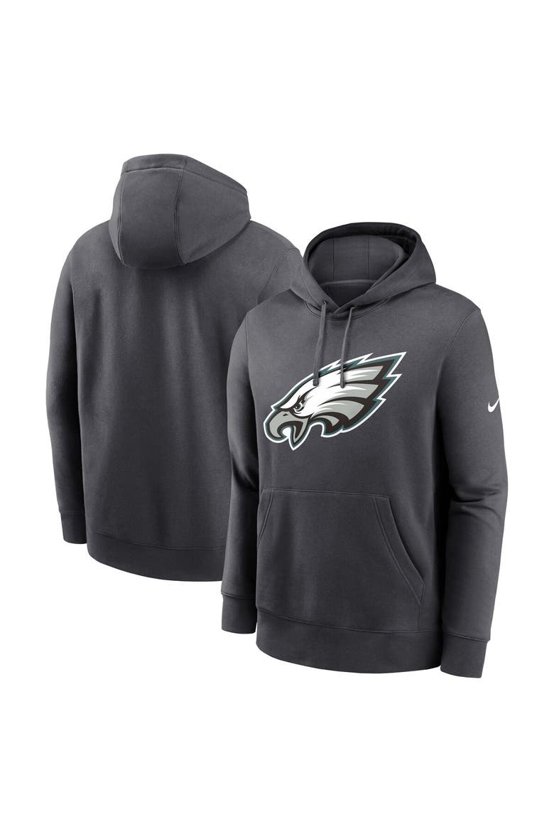 Men's Nike Anthracite Philadelphia Eagles Club Logo Pullover Hoodie, Main, color, Anthracite