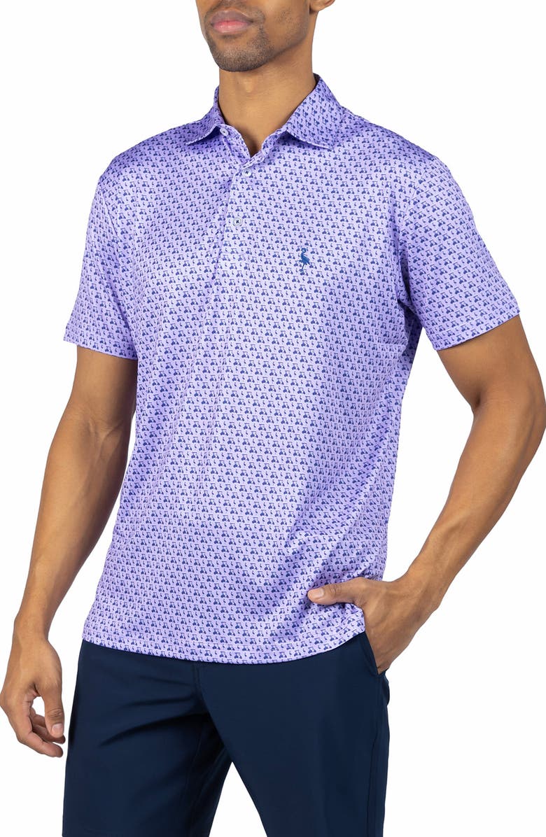 TailorByrd Carts & Byrd Print Performance Polo, Alternate, color, Lilac