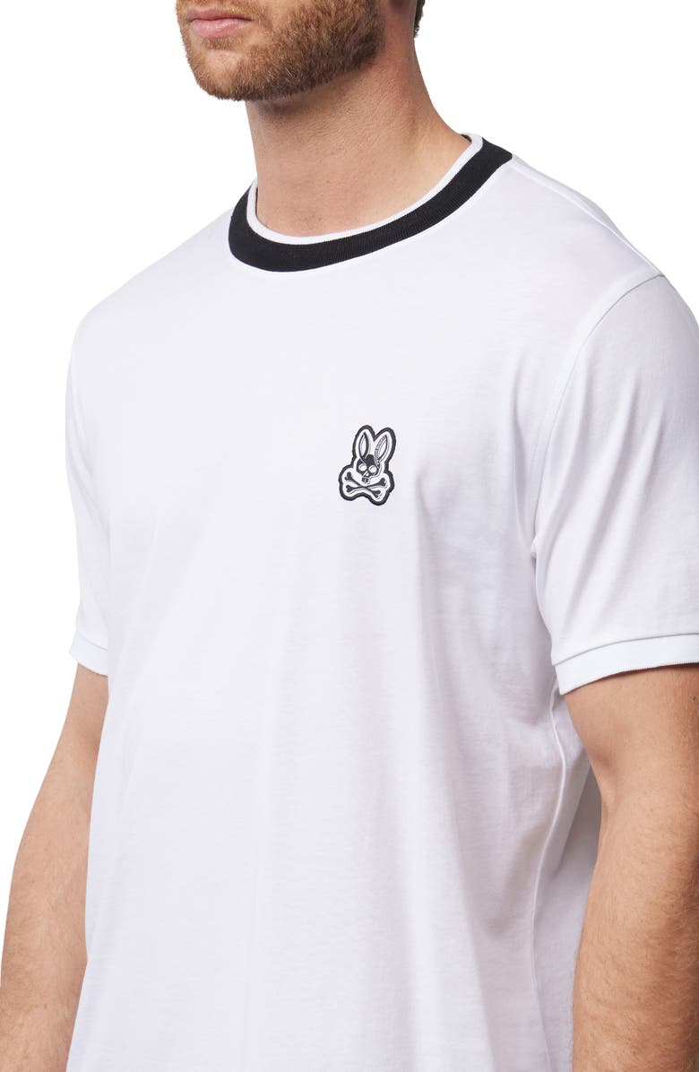 Psycho Bunny Serge Embroidered Ringer T-Shirt, Alternate, color, 