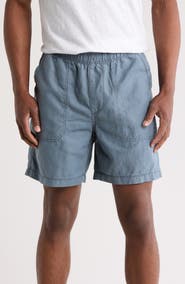 Union Cubano Linen & Cotton Pull-On Shorts