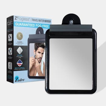 Fogless Shower Mirror for Travel with Suction Cup & Squeegee