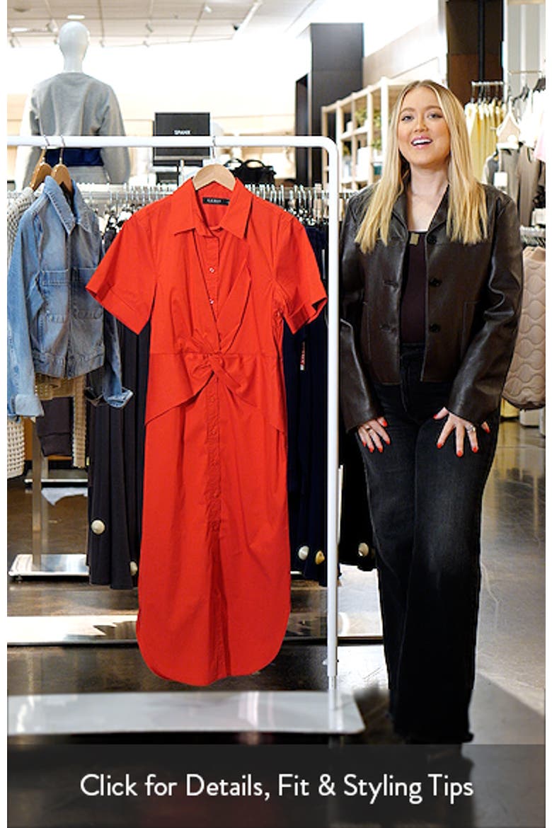 Twist Front Cotton Blend Shirtdress video