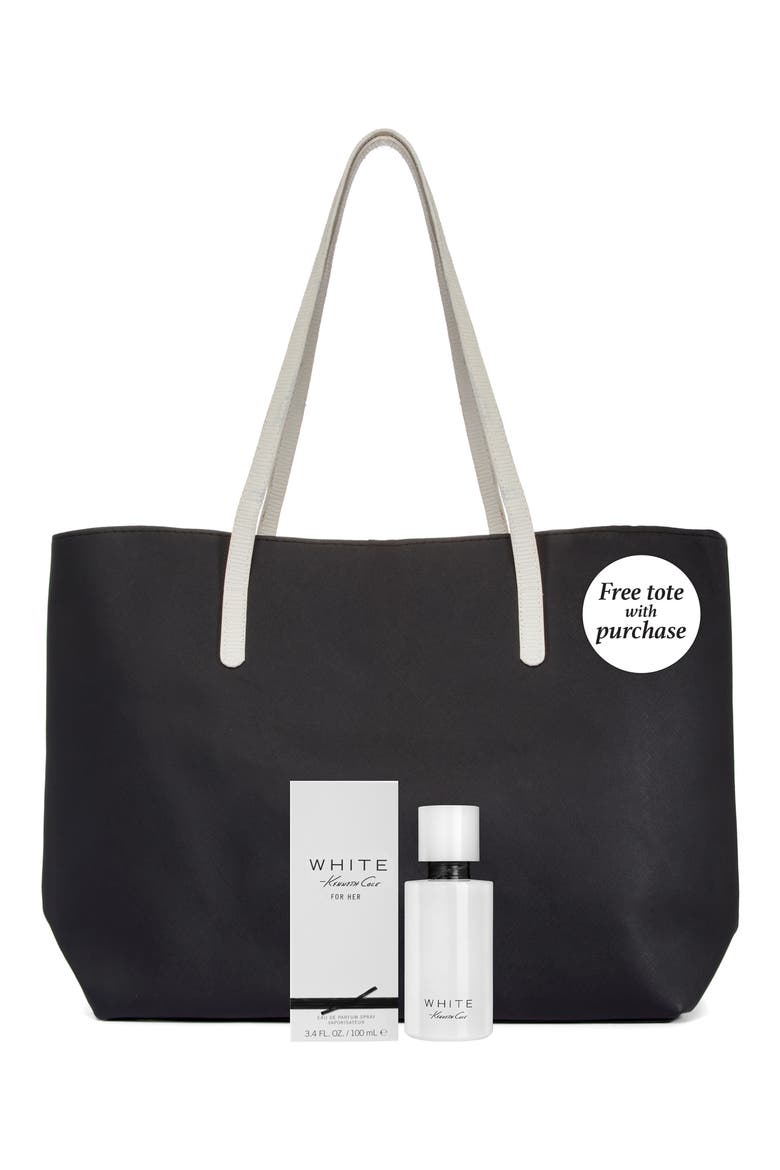 White Eau de Parfum Fragrance & Tote Gift Set, Main, color, NO COLOR