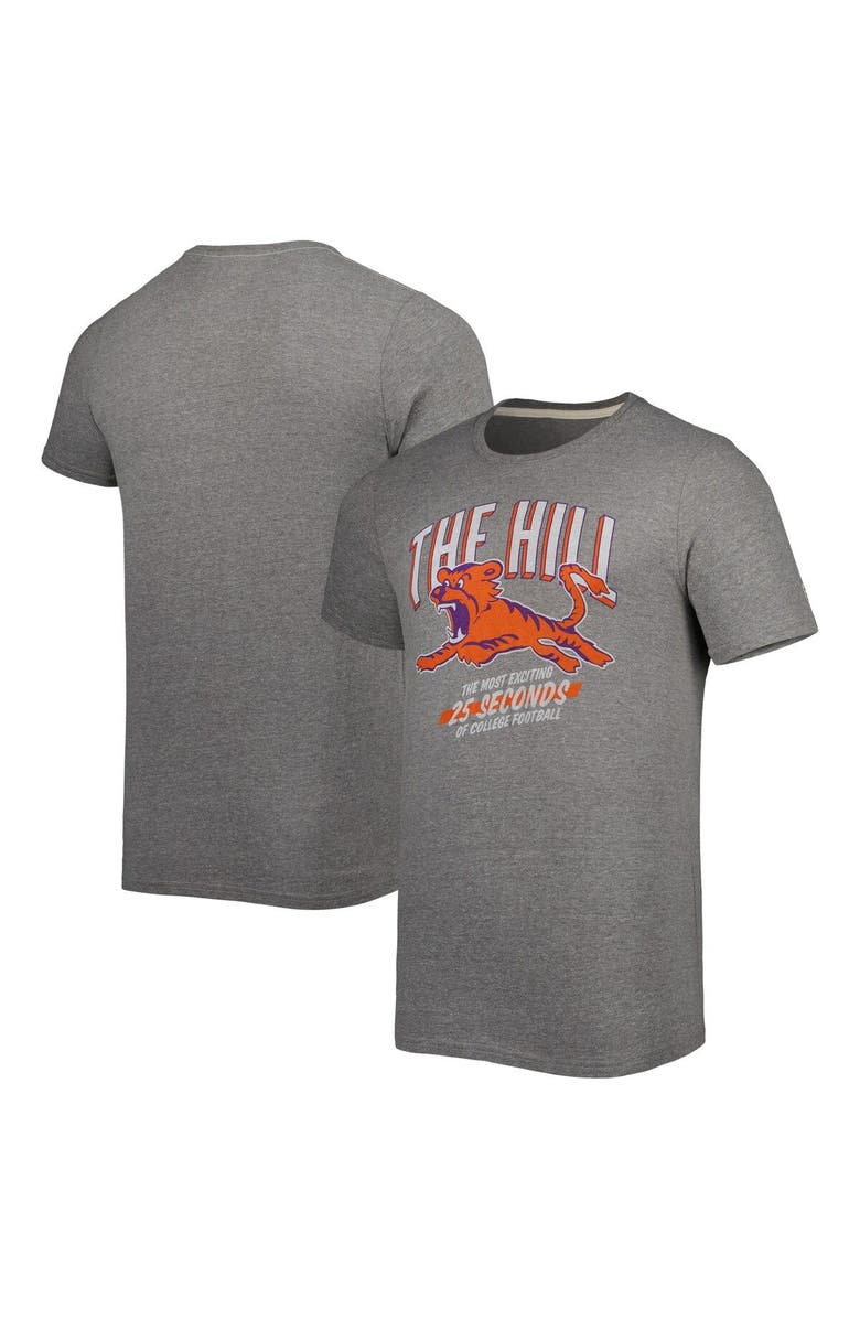 HOMEFIELD Men's Homefield Heather Gray Clemson Tigers Vintage Running Down the Hill T-Shirt, Main, color, Heather Gray