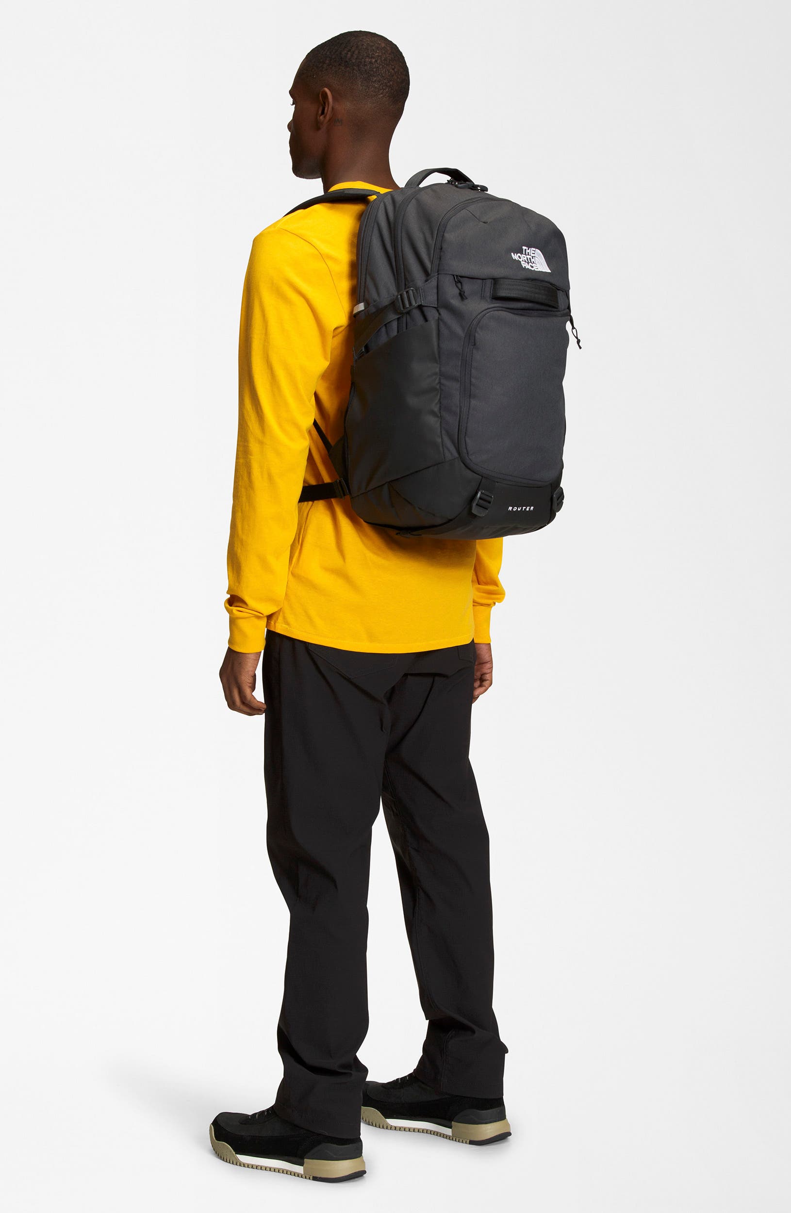 Router Water Repellent Nylon Ripstop Backpack, Alternate, color, ASPHALT GREY LIGHT HEATHER