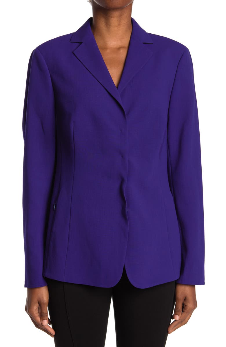 Akris Savino Wool Jacket, Alternate, color, 776-Iris