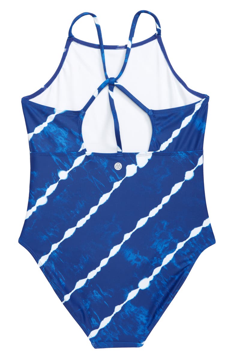Zella Girl Crossover One-Piece Swimsuit, Alternate, color,