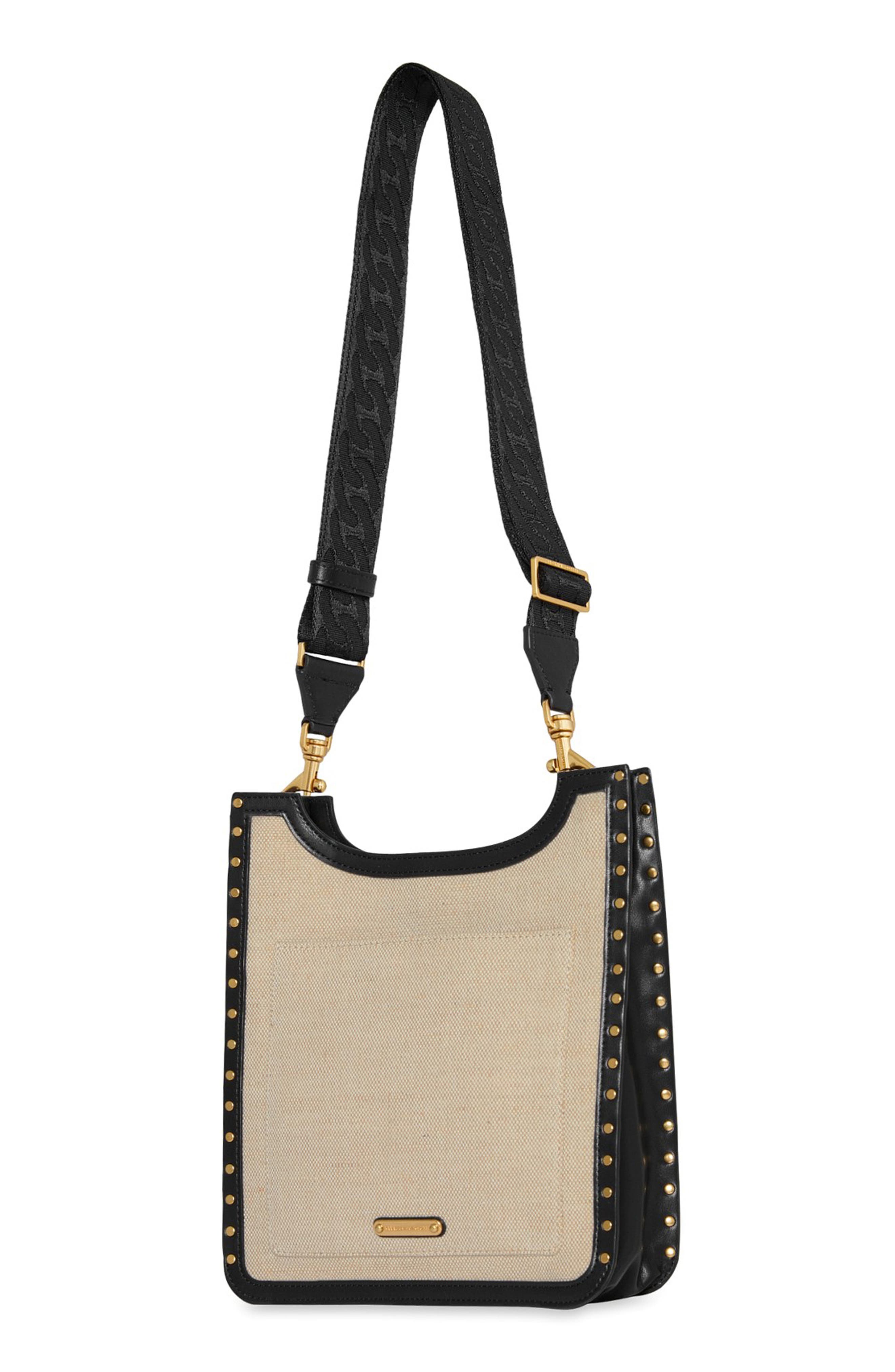 Rebecca Minkoff Medium Darren Surplus Feed Crossbody Bag, Alternate, color, Natural/ Black