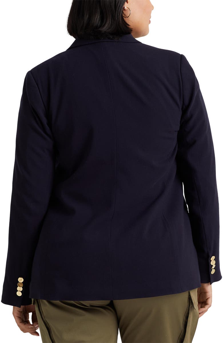 Lauren Ralph Lauren Double Breasted Stretch Wool Crepe Blazer, Alternate, color,