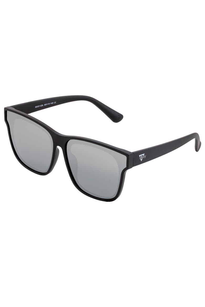 Delos Polarized Sunglasses, Main, color, Black/Silver