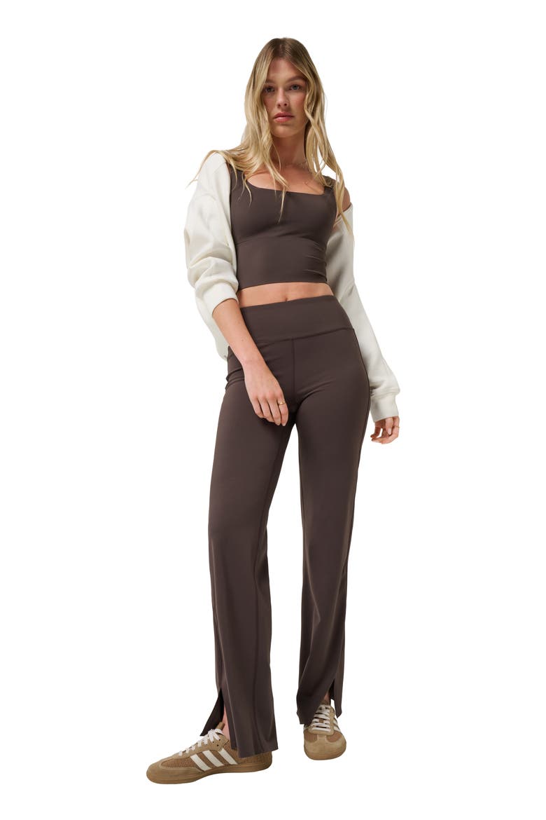 Moveknit Bonded Pants, Alternate, color, COFFEE GROUNDS