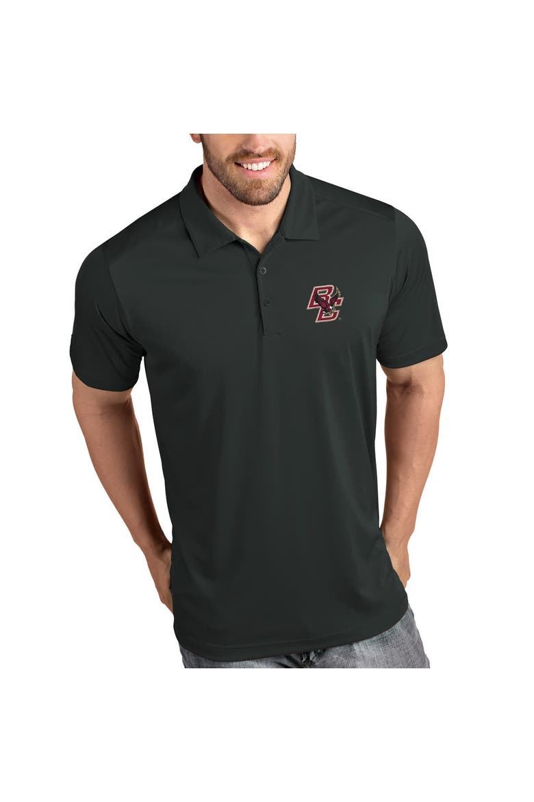 Boston College Eagles Antigua Tribute Polo - Charcoal, Main, color, Charcoal
