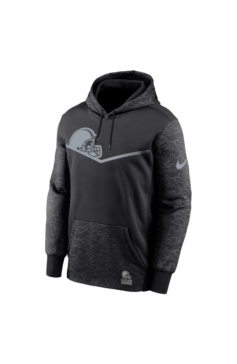 Nike Men's Nike Black Cleveland Browns RFLCTV Chevron Pullover Hoodie, Alternate, color, Black