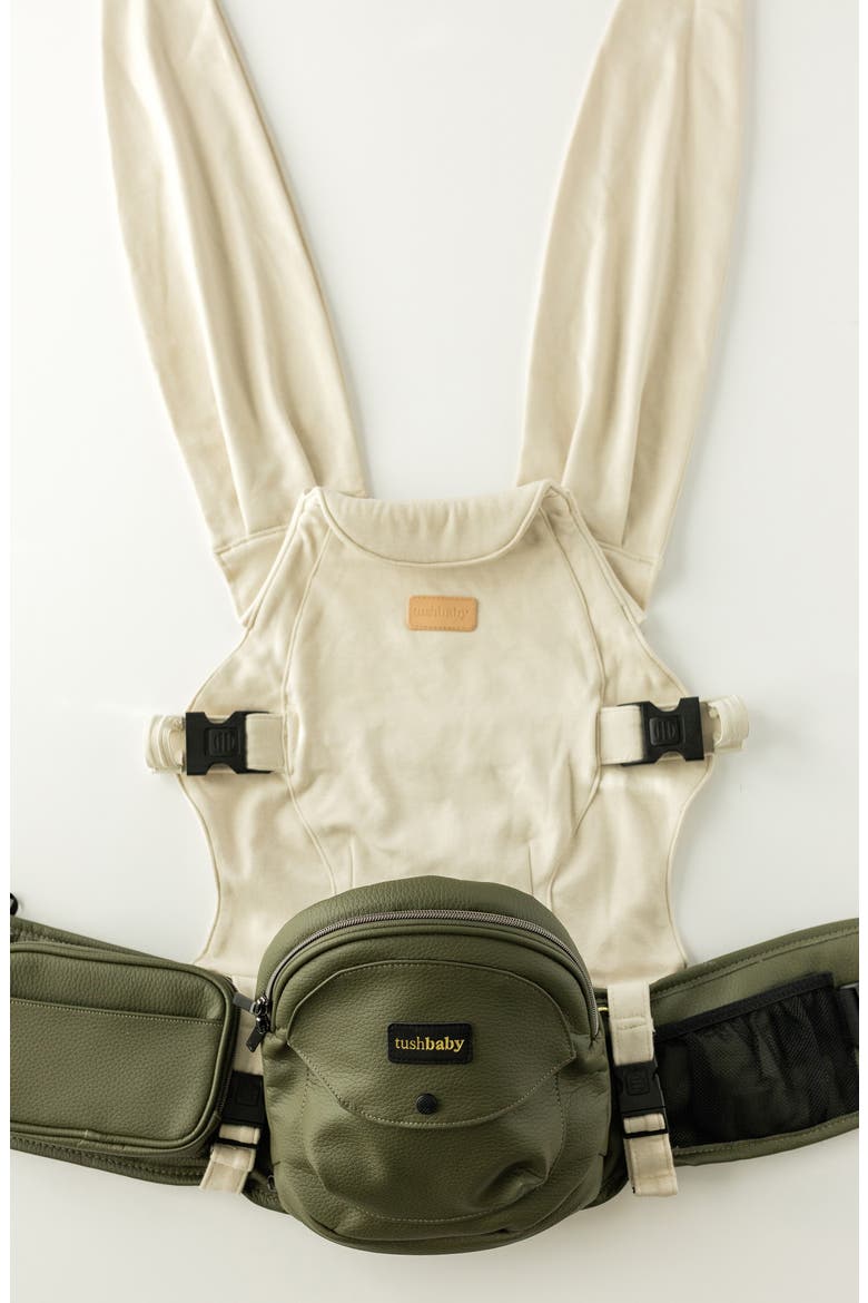 Hands-Free Carrier Set with Included Crossbody Strap, Alternate, color, OLIVE/ CREAM/ EMBROIDERED PINK