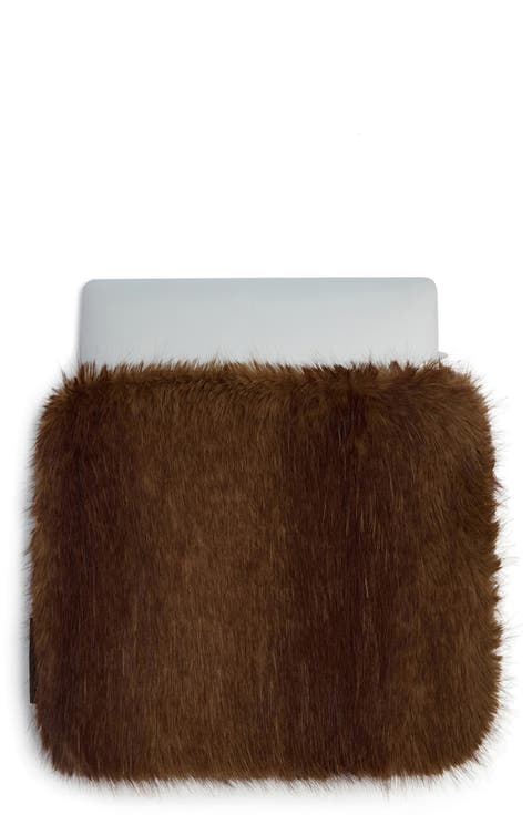 Elle Faux Fur Laptop Sleeve