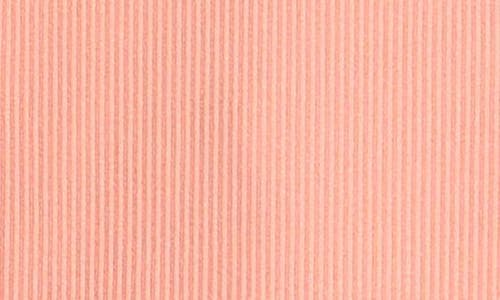 Petit Lem Rib Long Sleeve Two-piece Rashguard Swimsuit In Coral