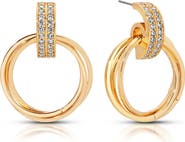 Ettika Knot Pavé Drop Earrings