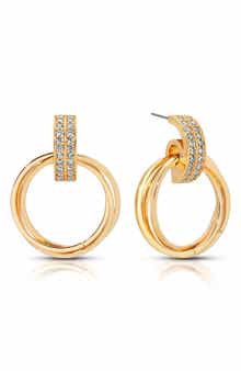 Ettika Knot Pavé Drop Earrings