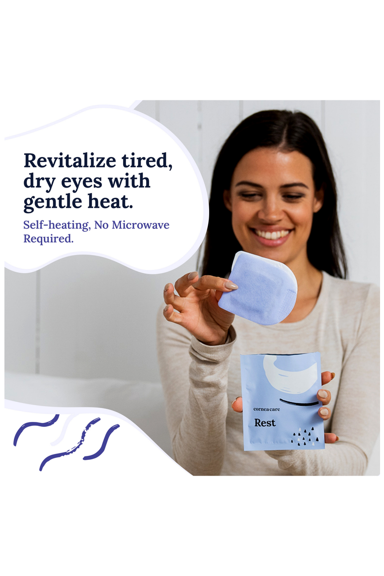 Rest Self Heating Warm Eye Compress, Alternate, color, White