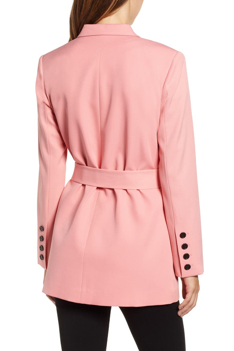 Belted Blazer, Alternate, color, PINK GERANIUM