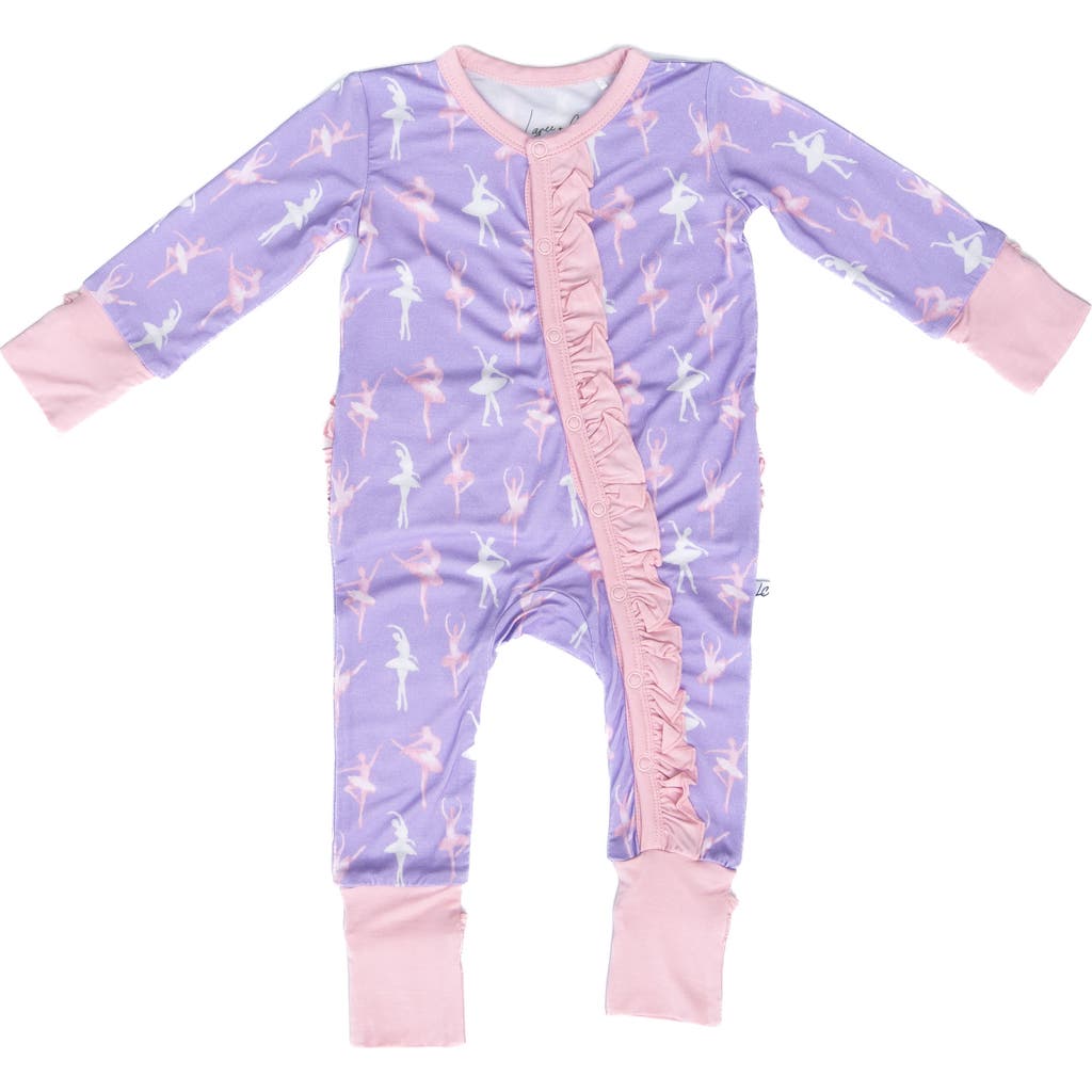 Laree + Co Lillian Ballerina Ruffle Convertible Footie In Ballerina