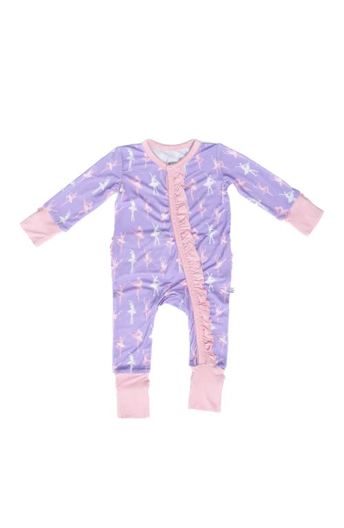Laree + Co Lillian Ballerina Ruffle Convertible Footie In Ballerina