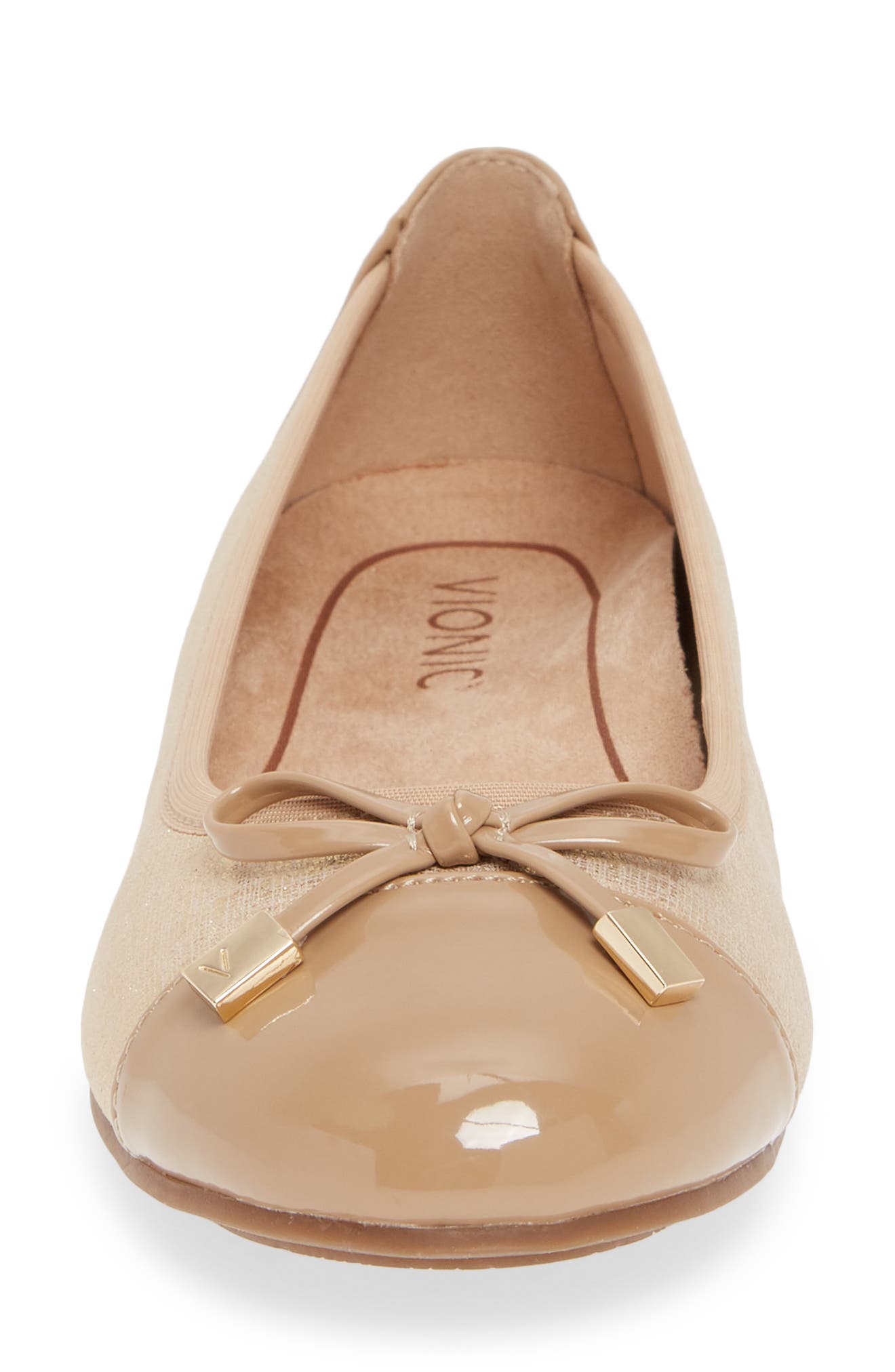 'Minna' Leather Flat, Alternate, color, CHAMPAGNE