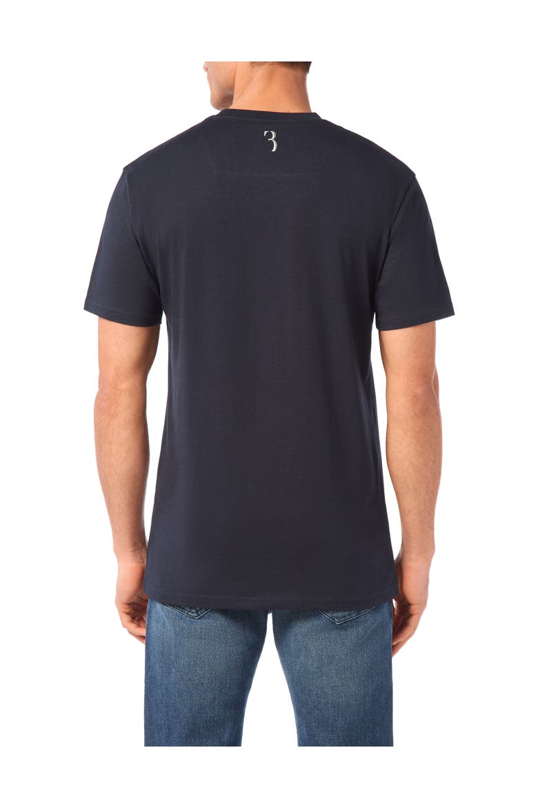 Embroidered Round Neck T-Shirt Crest Men, Alternate, color, darkblue