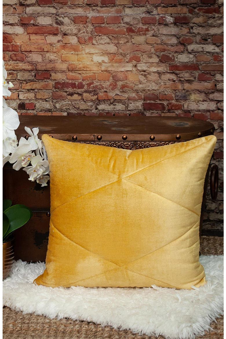 Koko Transitional Yellow Throw Pillow, Alternate, color, YELLOW