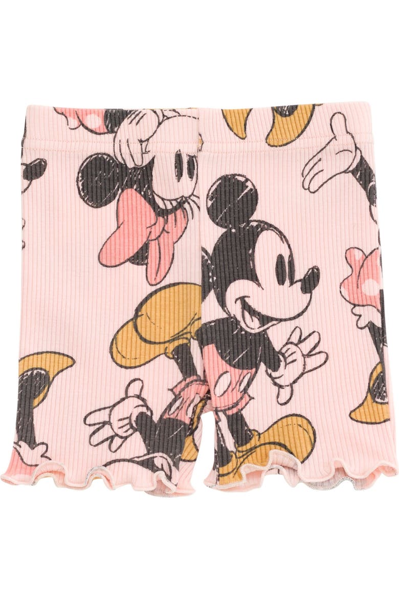The Little Mermaid Princess Ariel 2-Piece T-Shirt and Bike Shorts Set, Alternate, color, Mickey Minnie Pink