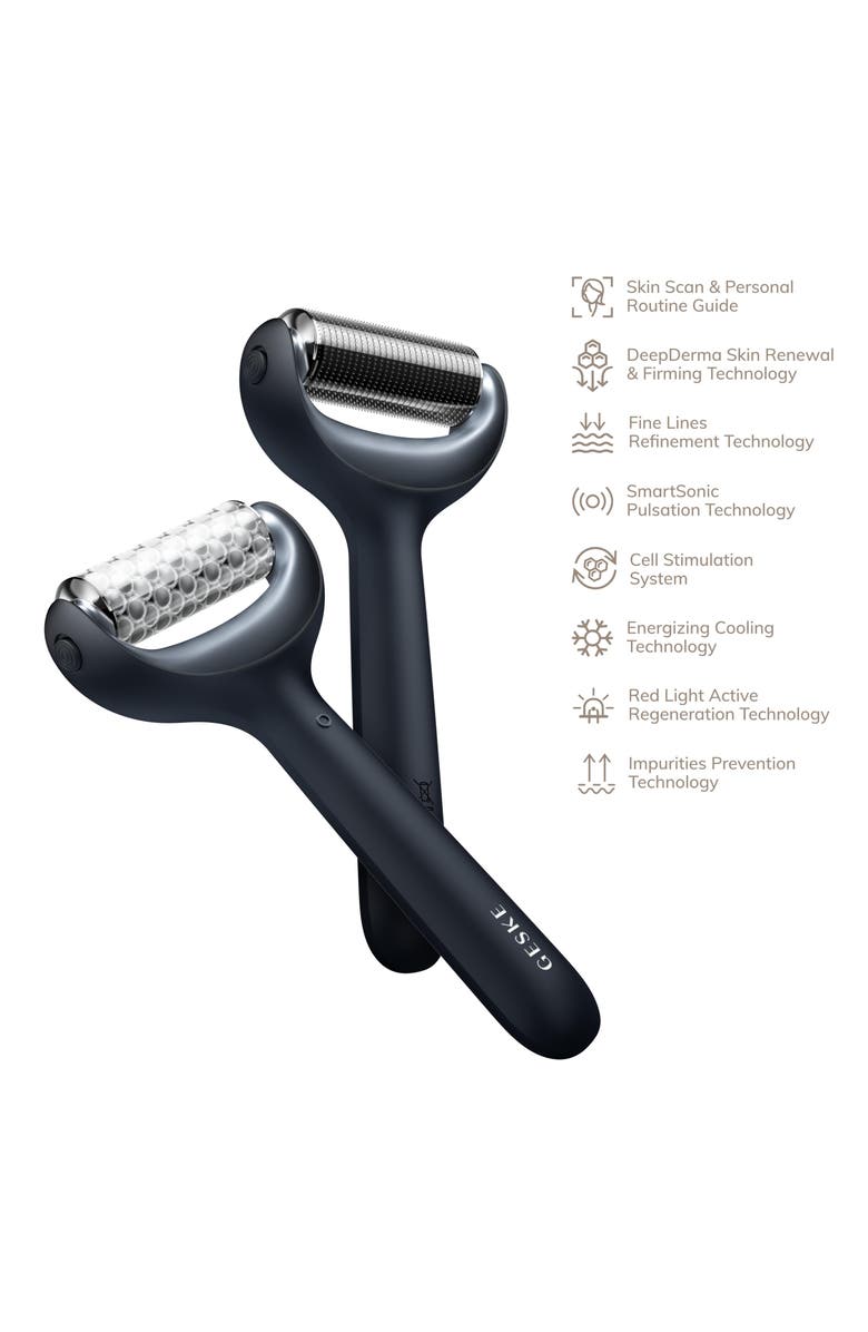 GESKE SmartAppGuided MicroNeedle Face & Body Roller | 8 in 1, Alternate, color, Black