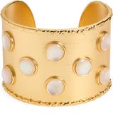 Karine Sultan Cabochon Inlay Cuff Bracelet