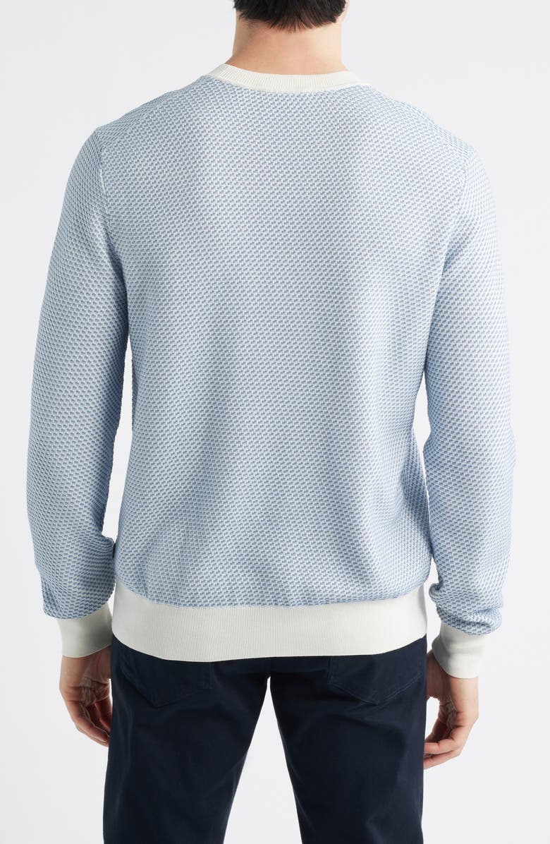 BOSS Umino Silk & Cotton Blend Sweater, Alternate, color, Open White