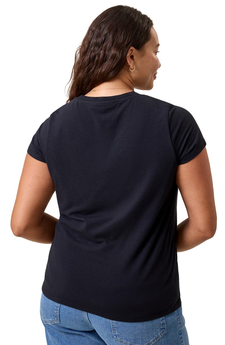 Kindred Bravely Slim Fit Modal Crewneck Nursing T-shirt, Alternate, color, Black