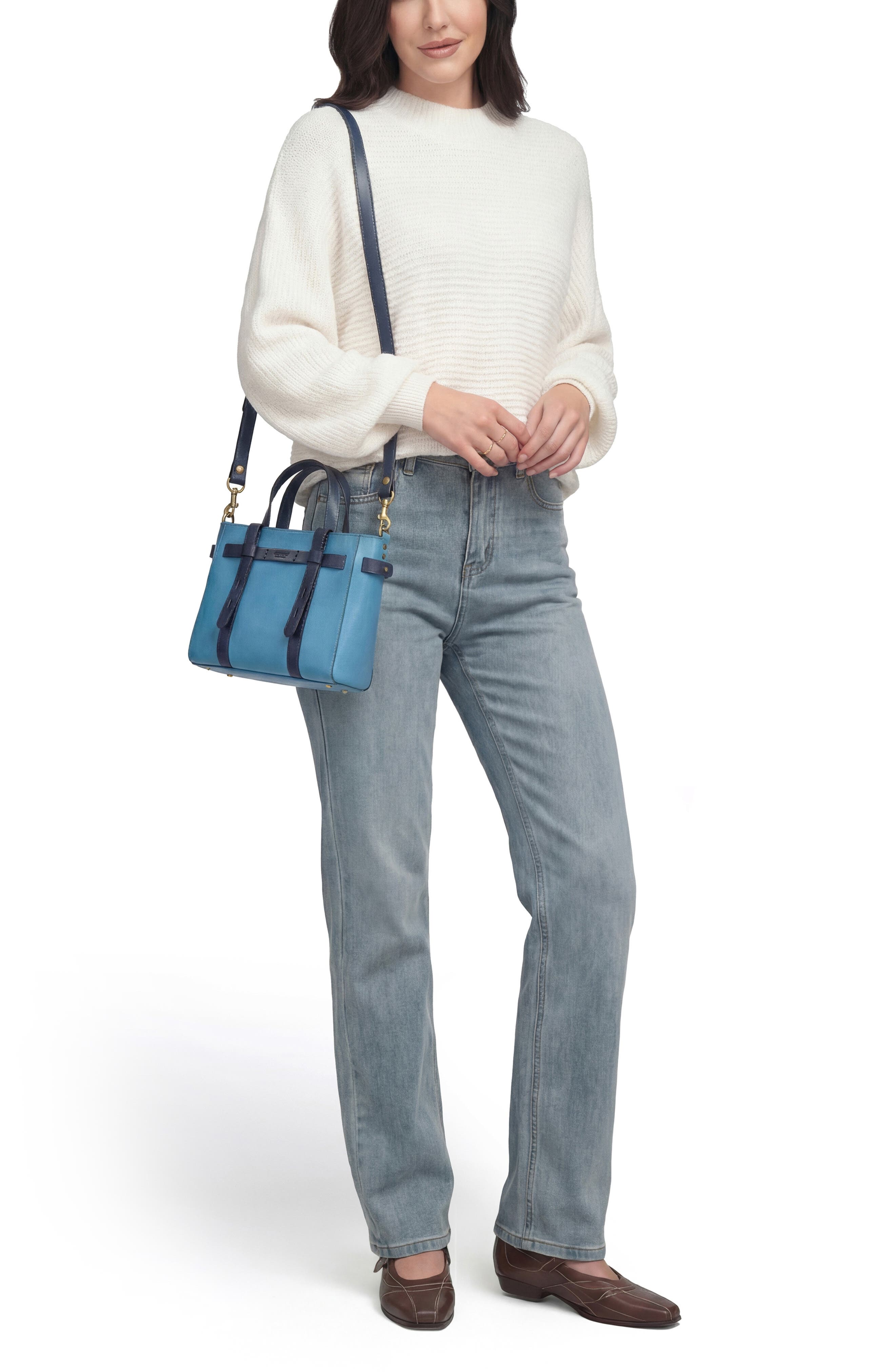 OLD TREND Westland Leather Mini Tote, Alternate, color, Turquoise