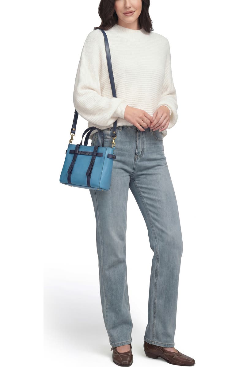 OLD TREND Westland Leather Mini Tote, Alternate, color, Turquoise