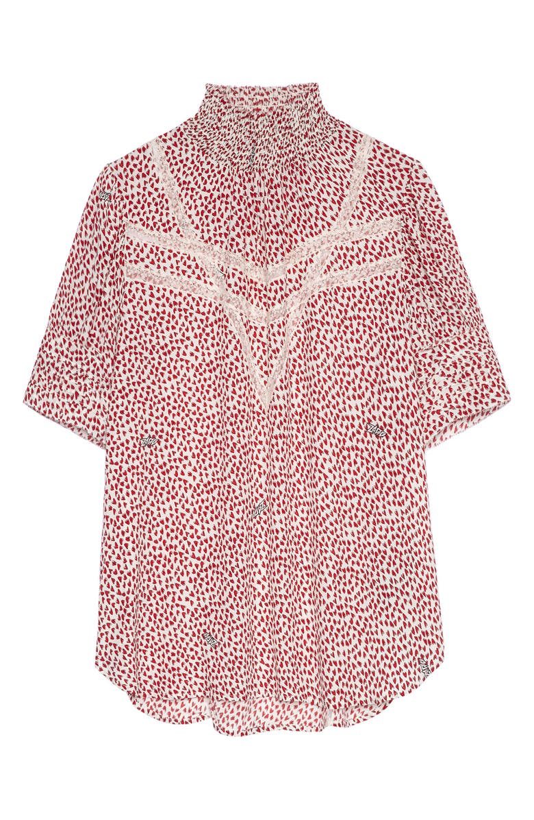 Zadig & Voltaire Tupelo Tiny Hearts Blouse, Alternate, color,